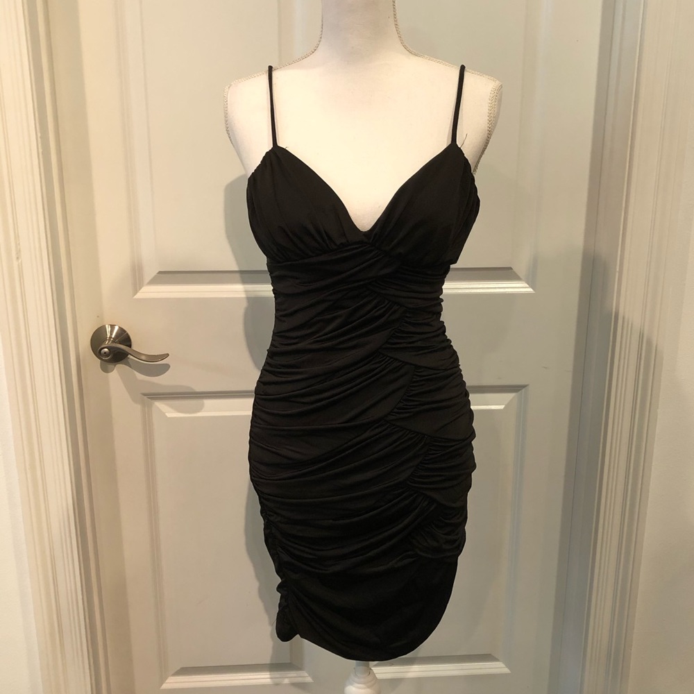 Spaghetti strap black dress